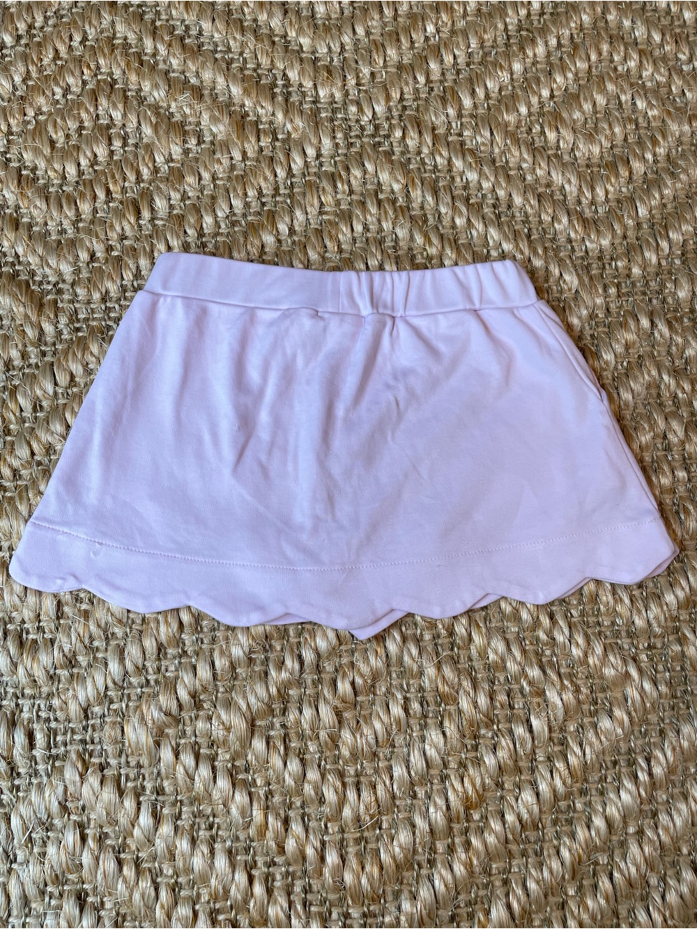 The Proper Peony 4T scalloped pink cotton skirt with shorts